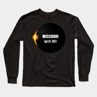 Total Solar Eclipse Missouri 2024 Long Sleeve T-Shirt